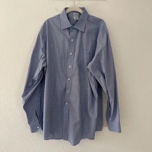 Brook Brothers Blue XXL Dress Shirt Regent Long Sleeve
